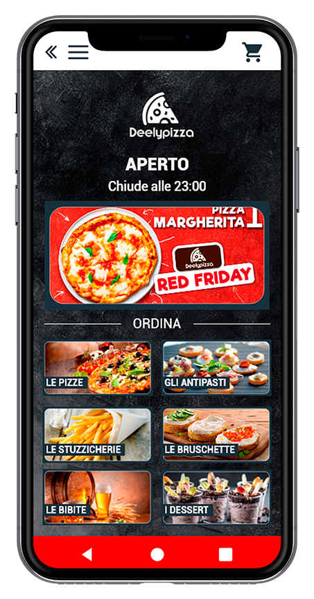 Home page DeelyPizza