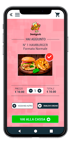Aggiungi al carrello le tue pizze