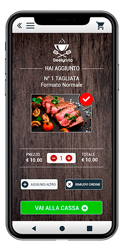 Aggiungi al carrello le tue pizze