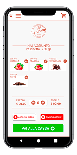 Aggiungi al carrello le tue pizze