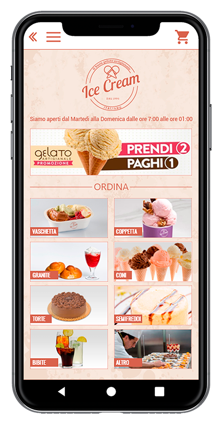 Elenco Pizze icecream